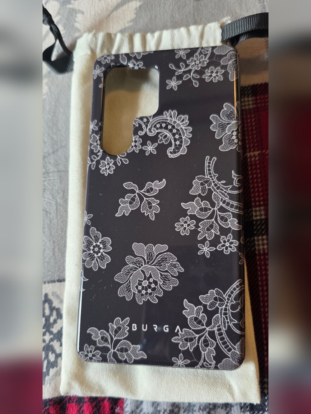 BURGA Black Floral Lace Phone Case